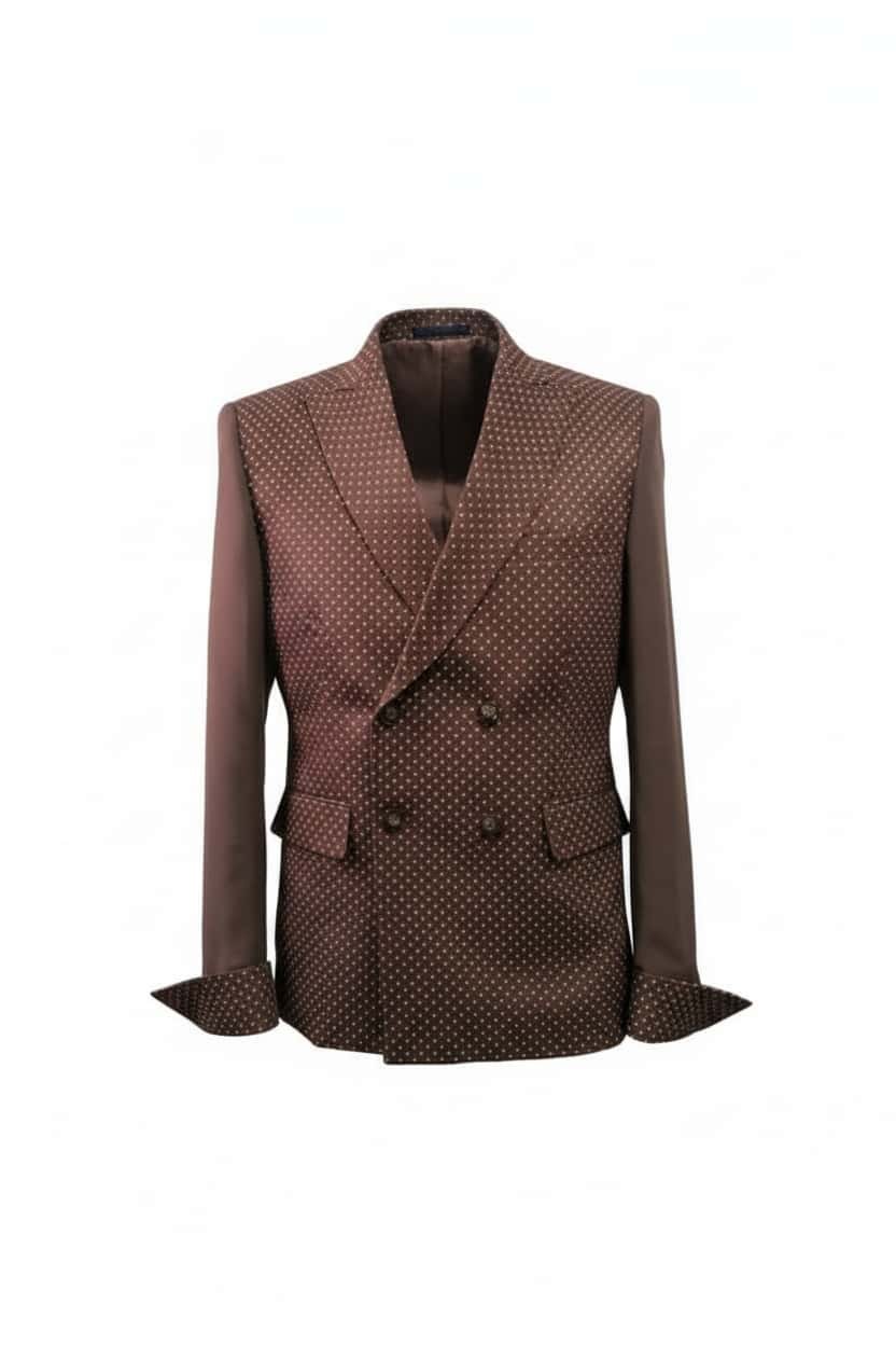 Women’s Polyester Side-Slit Dress with Polka Dot Sleeves