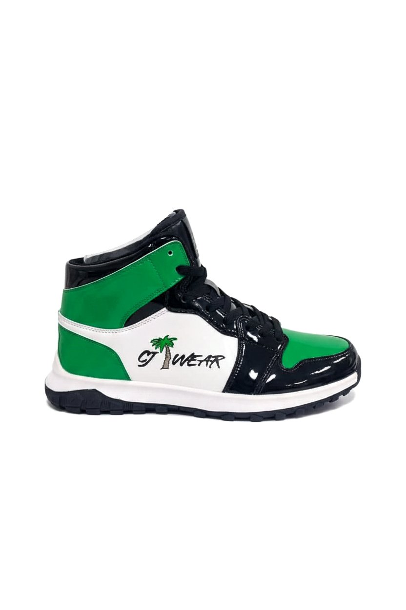 CJ Wear Green & White High-Top Sneakers
