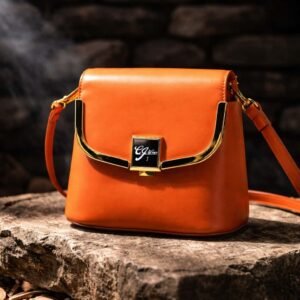 Elegant Orange Crossbody Shoulder Bag