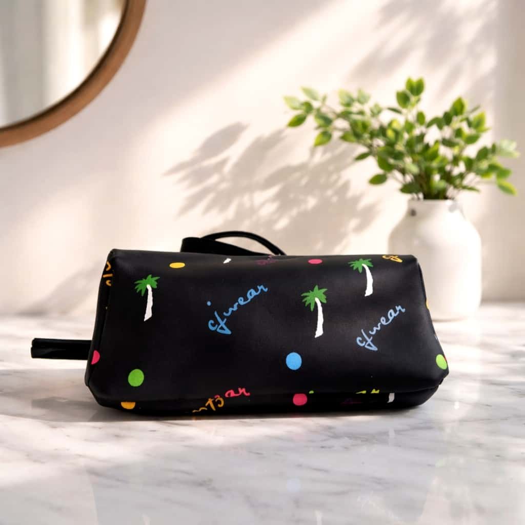 Printed Travel Makeup Pouch